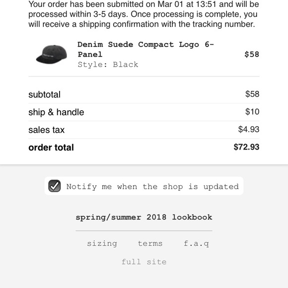 Supreme Drop 6 Panel Hat - Picture 3 of 3